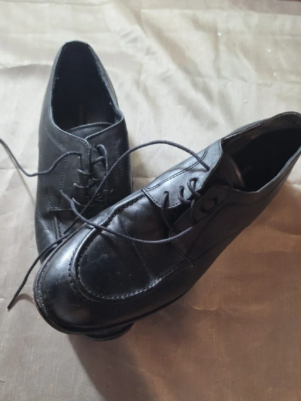 Bostonian Black Leather Lace-Up Derby Shoes